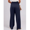 image:imageANRABESS Women Linen Palazzo Wide Leg Pants with PocketsNavy Blue