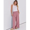 image:imageANRABESS Women Linen Palazzo Wide Leg Pants with PocketsPink