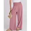 image:imageANRABESS Women Linen Palazzo Wide Leg Pants with PocketsPink