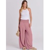 image:imageANRABESS Women Linen Palazzo Wide Leg Pants with PocketsPink