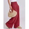 image:imageANRABESS Women Linen Palazzo Wide Leg Pants with PocketsRed