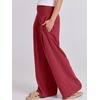 image:imageANRABESS Women Linen Palazzo Wide Leg Pants with PocketsRed