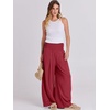 image:imageANRABESS Women Linen Palazzo Wide Leg Pants with PocketsRed