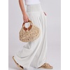 image:imageANRABESS Women Linen Palazzo Wide Leg Pants with PocketsWhite