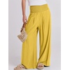 image:imageANRABESS Women Linen Palazzo Wide Leg Pants with PocketsYellow
