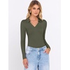 image:imageANRABESS Women Long Sleeve Polo Shirts Business Casual Top Fall OutfitsArmy Green