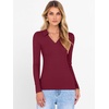 image:imageANRABESS Women Long Sleeve Polo Shirts Business Casual Top Fall OutfitsWine Red