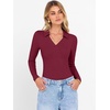 image:imageANRABESS Women Long Sleeve Polo Shirts Business Casual Top Fall OutfitsWine Red