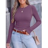 image:imageANRABESS Women Long Sleeve Shirts Ribbed Fitted TopsDeep Purple