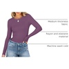 image:imageANRABESS Women Long Sleeve Shirts Ribbed Fitted TopsDeep Purple
