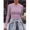 image:imageANRABESS Women Long Sleeve Shirts Ribbed Fitted TopsLight Purple