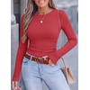image:imageANRABESS Women Long Sleeve Shirts Ribbed Fitted TopsRed