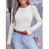 image:imageANRABESS Women Long Sleeve Shirts Ribbed Fitted TopsWhite
