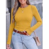 image:imageANRABESS Women Long Sleeve Shirts Ribbed Fitted TopsYellow
