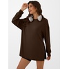 image:imageANRABESS Women Oversized Tunic Top Fall Long Sleeve ShirtsBrown