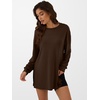 image:imageANRABESS Women Oversized Tunic Top Fall Long Sleeve ShirtsBrown