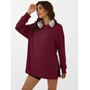 image:imageANRABESS Women Oversized Tunic Top Fall Long Sleeve ShirtsBurgundy