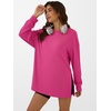 image:imageANRABESS Women Oversized Tunic Top Fall Long Sleeve ShirtsHot Pink