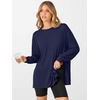 image:imageANRABESS Women Oversized Tunic Top Fall Long Sleeve ShirtsNavy Blue