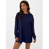 image:imageANRABESS Women Oversized Tunic Top Fall Long Sleeve ShirtsNavy Blue