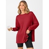 image:imageANRABESS Women Oversized Tunic Top Fall Long Sleeve ShirtsRed