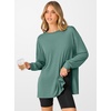 image:imageANRABESS Women Oversized Tunic Top Fall Long Sleeve ShirtsSage Green