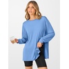 image:imageANRABESS Women Oversized Tunic Top Fall Long Sleeve ShirtsSky Blue