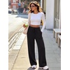 image:imageANRABESS Women Ribbed Knit Wide Leg Lounge Pajama Pants with PocketsBlack