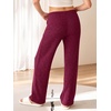 image:imageANRABESS Women Ribbed Knit Wide Leg Lounge Pajama Pants with PocketsBurgundy