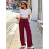 image:imageANRABESS Women Ribbed Knit Wide Leg Lounge Pajama Pants with PocketsBurgundy