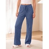 image:imageANRABESS Women Ribbed Knit Wide Leg Lounge Pajama Pants with PocketsDark Blue