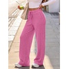 image:imageANRABESS Women Ribbed Knit Wide Leg Lounge Pajama Pants with PocketsHot Pink