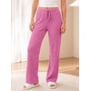image:imageANRABESS Women Ribbed Knit Wide Leg Lounge Pajama Pants with PocketsHot Pink