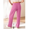 image:imageANRABESS Women Ribbed Knit Wide Leg Lounge Pajama Pants with PocketsHot Pink