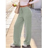 image:imageANRABESS Women Ribbed Knit Wide Leg Lounge Pajama Pants with PocketsLight Green