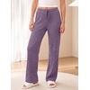 image:imageANRABESS Women Ribbed Knit Wide Leg Lounge Pajama Pants with PocketsPurple