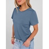 image:imageANRABESS Women Short Sleeve Tops Summer WrinkleFree Basic Tee ShirtsGrey Blue