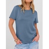 image:imageANRABESS Women Short Sleeve Tops Summer WrinkleFree Basic Tee ShirtsGrey Blue