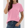 image:imageANRABESS Women Short Sleeve Tops Summer WrinkleFree Basic Tee ShirtsPink