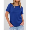 image:imageANRABESS Women Short Sleeve Tops Summer WrinkleFree Basic Tee ShirtsRoyal Blue