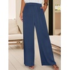 image:imageANRABESS Women Summer 2 Piece Outfits VNeck Top and Wide Leg Pants Set Comfy AllDay Wear for Lounge amp Daily Travel Sets Deep Blue XLarge