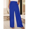 image:imageANRABESS Women Summer 2 Piece Outfits VNeck Top and Wide Leg Pants Set Comfy AllDay Wear for Lounge amp Daily Travel Sets Royal Blue Medium