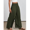 image:imageANRABESS Women Summer Casual Wide Leg Palazzo Pants with PocketsArmy Green