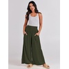 image:imageANRABESS Women Summer Casual Wide Leg Palazzo Pants with PocketsArmy Green