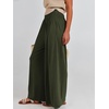 image:imageANRABESS Women Summer Casual Wide Leg Palazzo Pants with PocketsArmy Green