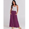 image:imageANRABESS Women Summer Casual Wide Leg Palazzo Pants with PocketsDark Purple