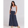 image:imageANRABESS Women Summer Casual Wide Leg Palazzo Pants with PocketsDeep Blue