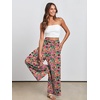 image:imageANRABESS Women Summer Casual Wide Leg Palazzo Pants with PocketsFloral Black Red