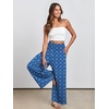 image:imageANRABESS Women Summer Casual Wide Leg Palazzo Pants with PocketsFloral Blue