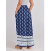 image:imageANRABESS Women Summer Casual Wide Leg Palazzo Pants with PocketsFloral Blue Diamond